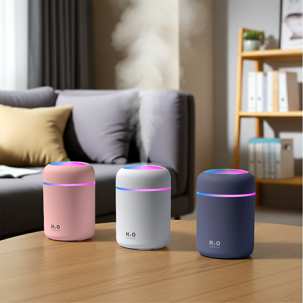"USB Mini Air Humidifier & Essential Oil Diffuser - Portable Aromatherapy for Car & Home"