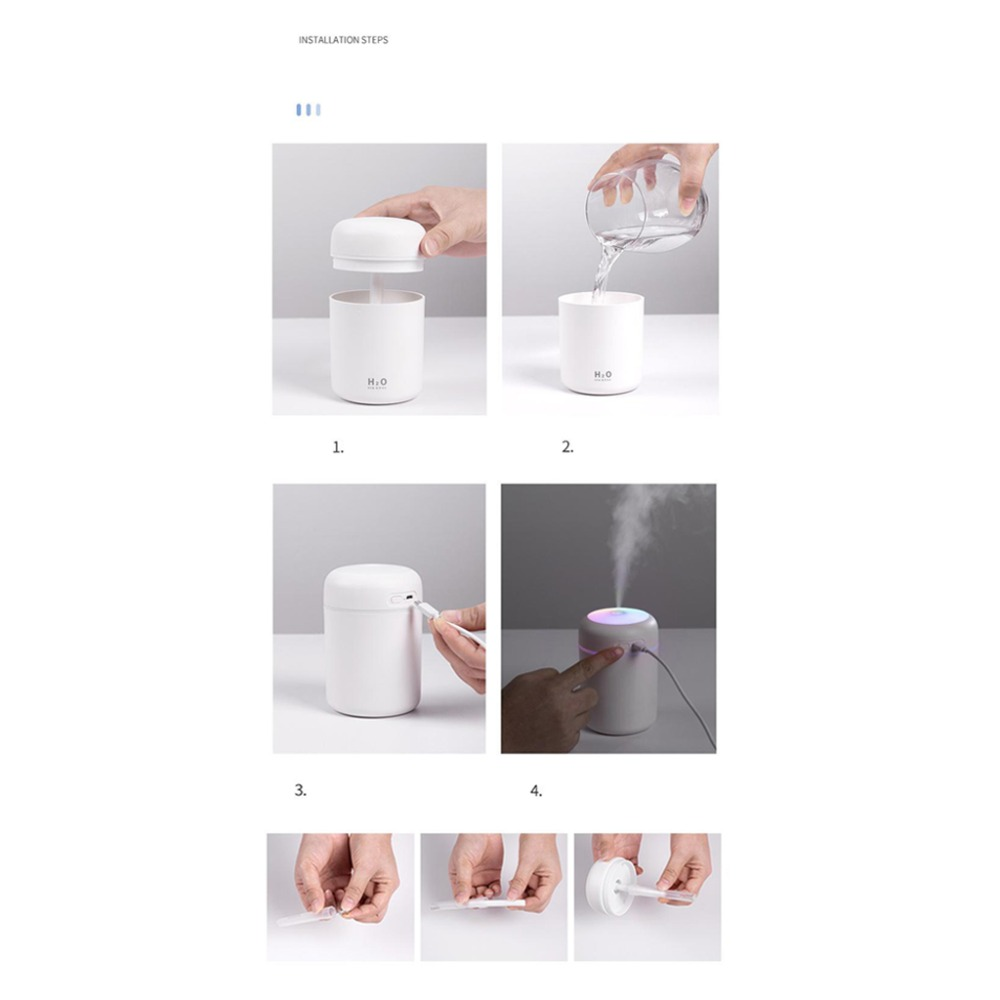 "USB Mini Air Humidifier & Essential Oil Diffuser - Portable Aromatherapy for Car & Home"