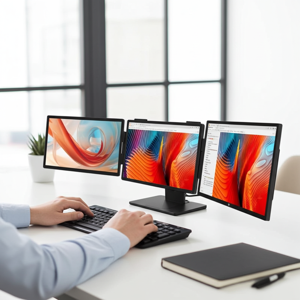 14-inch Dual-screen Portable Monitor Laptop With Wall-mounted External